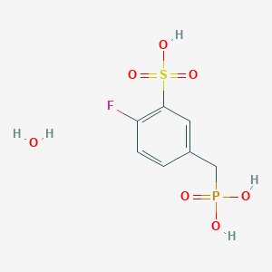 molecular formula C7H10FO7PS B12574010 2-Fluoro-5-(phosphonomethyl)benzenesulfonic acid;hydrate CAS No. 194041-55-9