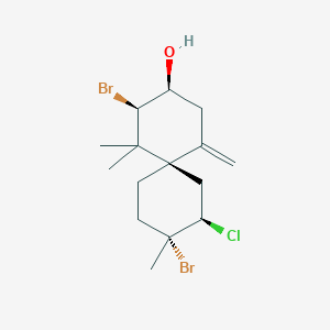 molecular formula C15H23Br2ClO B1257405 (3S,4R,6R,9R,10R)-4,9-dibromo-10-chloro-5,5,9-trimethyl-1-methylidenespiro[5.5]undecan-3-ol 
