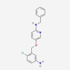 molecular formula C19H18ClN3O B12574055 5-[(5-Amino-2-chlorophenyl)methoxy]-N-benzylpyridin-2-amine CAS No. 642084-75-1