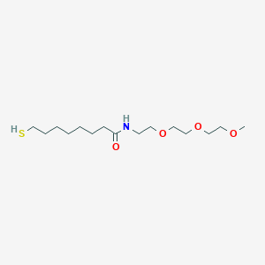 molecular formula C15H31NO4S B12574110 N-{2-[2-(2-Methoxyethoxy)ethoxy]ethyl}-8-sulfanyloctanamide CAS No. 634913-23-8