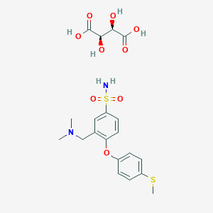 molecular formula C20H26N2O9S2 B12574118 (2R,3R)-2,3-dihydroxybutanedioic acid;3-[(dimethylamino)methyl]-4-(4-methylsulfanylphenoxy)benzenesulfonamide CAS No. 364323-49-9