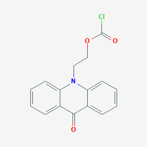 molecular formula C16H12ClNO3 B12574127 2-(9-Oxoacridin-10(9H)-yl)ethyl carbonochloridate CAS No. 579465-14-8