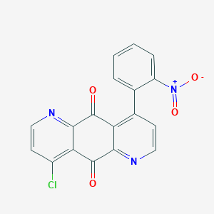 molecular formula C18H8ClN3O4 B12574134 Pyrido[2,3-g]quinoline-5,10-dione, 4-chloro-9-(2-nitrophenyl)- CAS No. 191849-09-9