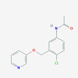 molecular formula C14H13ClN2O2 B12574160 N-(4-Chloro-3-{[(pyridin-3-yl)oxy]methyl}phenyl)acetamide CAS No. 642084-33-1