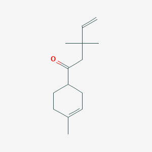 molecular formula C14H22O B12574164 4-Penten-1-one, 3,3-dimethyl-1-(4-methyl-3-cyclohexen-1-yl)- CAS No. 597533-64-7