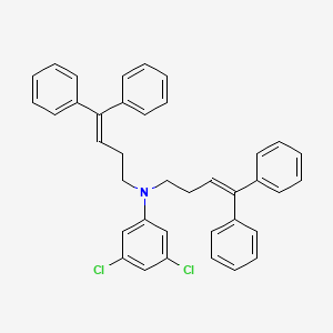 molecular formula C38H33Cl2N B12574168 3,5-Dichloro-N,N-bis(4,4-diphenylbut-3-en-1-yl)aniline CAS No. 501078-00-8