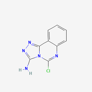 molecular formula C9H6ClN5 B12574187 1,2,4-Triazolo[4,3-c]quinazolin-3-amine, 5-chloro- CAS No. 329745-19-9