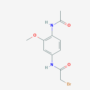 molecular formula C11H13BrN2O3 B12574227 n-(4-Acetamido-3-methoxyphenyl)-2-bromoacetamide CAS No. 194723-15-4