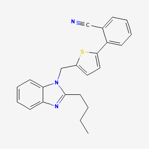 molecular formula C23H21N3S B12574241 Benzonitrile, 2-[5-[(2-butyl-1H-benzimidazol-1-yl)methyl]-2-thienyl]- CAS No. 194417-13-5