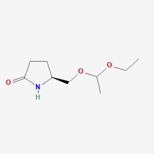 molecular formula C9H17NO3 B12574253 2-Pyrrolidinone, 5-[(1-ethoxyethoxy)methyl]-, (5S)- CAS No. 191098-85-8