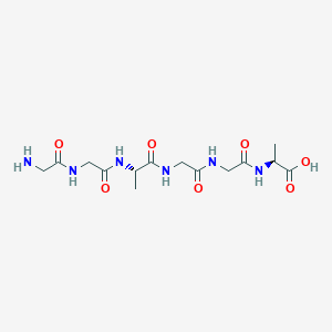 molecular formula C14H24N6O7 B12574360 Glycylglycyl-L-alanylglycylglycyl-L-alanine CAS No. 593240-27-8