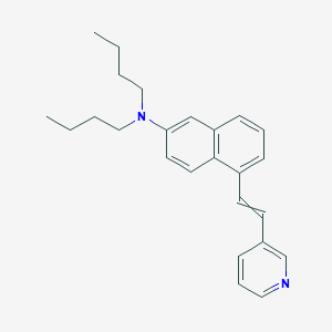 molecular formula C25H30N2 B12574409 N,N-Dibutyl-5-[2-(pyridin-3-YL)ethenyl]naphthalen-2-amine CAS No. 591253-57-5