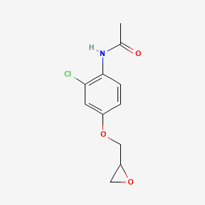 molecular formula C11H12ClNO3 B12574414 N-{2-Chloro-4-[(oxiran-2-yl)methoxy]phenyl}acetamide CAS No. 185303-16-6
