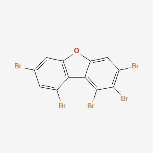 molecular formula C12H3Br5O B12574419 1,2,3,7,9-Pentabromo-dibenzofuran CAS No. 617708-00-6