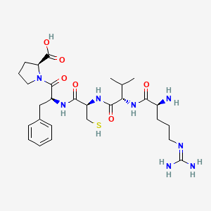 molecular formula C28H44N8O6S B12574430 N~5~-(Diaminomethylidene)-L-ornithyl-L-valyl-L-cysteinyl-L-phenylalanyl-L-proline CAS No. 302957-50-2