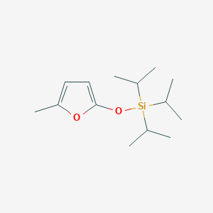 molecular formula C14H26O2Si B12574465 Silane, tris(1-methylethyl)[(5-methyl-2-furanyl)oxy]- CAS No. 203131-20-8