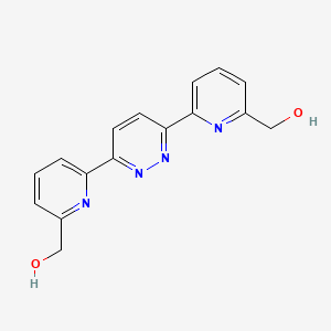 molecular formula C16H14N4O2 B12574471 [Pyridazine-3,6-diyldi(pyridine-6,2-diyl)]dimethanol CAS No. 188394-36-7