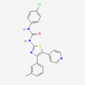 molecular formula C22H17ClN4OS B12574519 N-(4-Chlorophenyl)-N'-[4-(3-methylphenyl)-5-(pyridin-4-yl)-1,3-thiazol-2-yl]urea CAS No. 325769-33-3