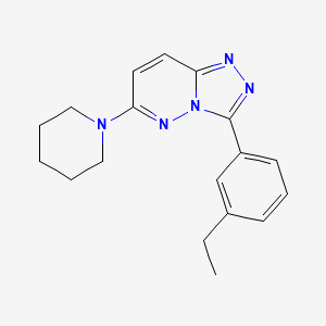 molecular formula C18H21N5 B12574522 3-(3-Ethylphenyl)-6-(piperidin-1-yl)[1,2,4]triazolo[4,3-b]pyridazine CAS No. 596824-47-4