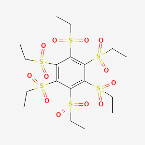 molecular formula C18H30O12S6 B12574536 Hexa(ethanesulfonyl)benzene CAS No. 213740-56-8