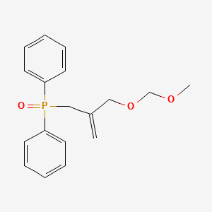 molecular formula C18H21O3P B12574541 Phosphine oxide, [2-[(methoxymethoxy)methyl]-2-propenyl]diphenyl- CAS No. 194038-46-5
