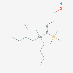 molecular formula C19H42OSiSn B12574550 4-(Tributylstannyl)-4-(trimethylsilyl)but-3-en-1-ol CAS No. 616242-58-1