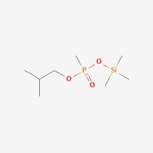 molecular formula C8H21O3PSi B12574568 Phosphonic acid, methyl-, 2-methylpropyl trimethylsilyl ester CAS No. 199116-09-1
