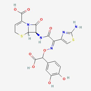 (6R,7R)-7-[[(2Z)-2-(2-amino-1,3-thiazol-4-yl)-2-[carboxy-(3,4-dihydroxyphenyl)methoxy]iminoacetyl]amino]-8-oxo-5-thia-1-azabicyclo[4.2.0]oct-2-ene-2-carboxylic acid