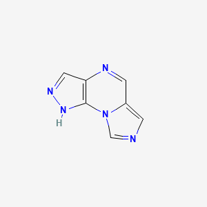 molecular formula C7H5N5 B12574596 1H-Imidazo[1,5-a]pyrazolo[4,3-e]pyrazine(9CI) CAS No. 241821-24-9