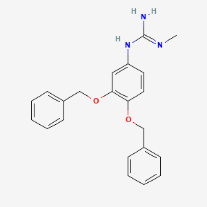 molecular formula C22H23N3O2 B12574603 N-(3,4-Bis-benzyloxy-phenyl)-N''-methyl-guanidine CAS No. 190017-98-2