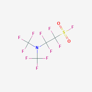 molecular formula C4F11NO2S B12574648 2-[Bis(trifluoromethyl)amino]-1,1,2,2-tetrafluoroethane-1-sulfonyl fluoride CAS No. 192998-56-4