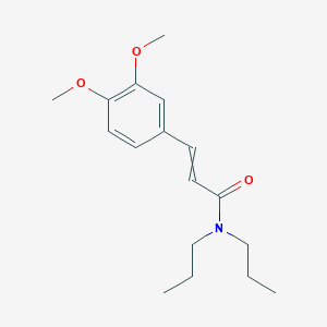 molecular formula C17H25NO3 B12574657 2-Propenamide, 3-(3,4-dimethoxyphenyl)-N,N-dipropyl- CAS No. 185449-28-9