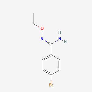 molecular formula C9H11BrN2O B12574697 4-Bromo-N'-ethoxybenzene-1-carboximidamide CAS No. 582300-95-6