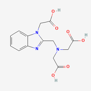 molecular formula C14H15N3O6 B12574698 2,2'-({[1-(Carboxymethyl)-1H-benzimidazol-2-yl]methyl}azanediyl)diacetic acid CAS No. 196190-63-3