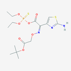 molecular formula C15H24N3O7PS2 B12574701 diethoxyphosphinothioyl (2Z)-2-(2-amino-1,3-thiazol-4-yl)-2-[2-[(2-methylpropan-2-yl)oxy]-2-oxoethoxy]iminoacetate 