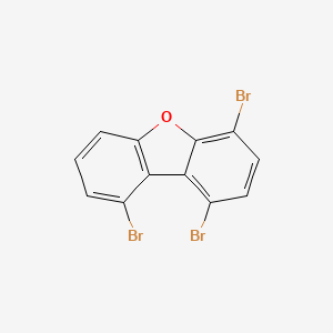molecular formula C12H5Br3O B12574732 1,4,9-Tribromo-dibenzofuran CAS No. 617707-46-7