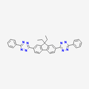 molecular formula C33H26N8 B12574749 3,3'-(9,9-Diethyl-9H-fluorene-2,7-diyl)bis(6-phenyl-1,2,4,5-tetrazine) CAS No. 634589-38-1