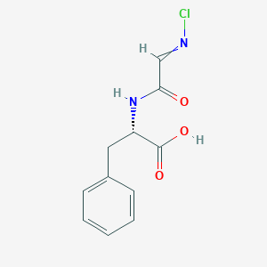 molecular formula C11H11ClN2O3 B12574754 N-[(Chloroimino)acetyl]-L-phenylalanine CAS No. 188945-38-2