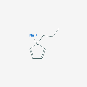 molecular formula C8H11Na B12574762 sodium;5-propylcyclopenta-1,3-diene CAS No. 197381-22-9