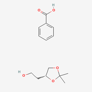 molecular formula C14H20O5 B12574776 benzoic acid;2-[(4R)-2,2-dimethyl-1,3-dioxolan-4-yl]ethanol CAS No. 192506-34-6