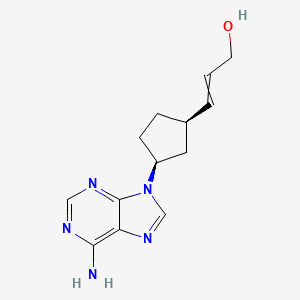 molecular formula C13H17N5O B12574792 3-[(1R,3S)-3-(6-Amino-9H-purin-9-yl)cyclopentyl]prop-2-en-1-ol CAS No. 629616-61-1