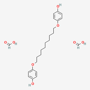 molecular formula C24H34O8 B12574795 Formic acid--4,4'-[decane-1,10-diylbis(oxy)]diphenol (2/1) CAS No. 189388-92-9