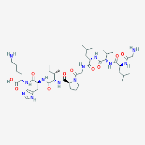 molecular formula C44H76N12O10 B12574807 Glycyl-L-leucyl-L-valyl-L-leucylglycyl-L-prolyl-L-isoleucyl-L-histidyl-L-lysine CAS No. 464188-57-6
