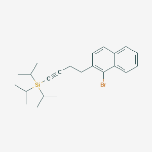 molecular formula C23H31BrSi B12574881 Silane, [4-(1-bromo-2-naphthalenyl)-1-butynyl]tris(1-methylethyl)- CAS No. 223596-90-5