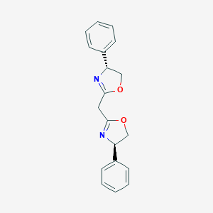 molecular formula C19H18N2O2 B125750 (4R)-4-phenyl-2-[[(4R)-4-phenyl-4,5-dihydro-1,3-oxazol-2-yl]methyl]-4,5-dihydro-1,3-oxazole CAS No. 150639-34-2