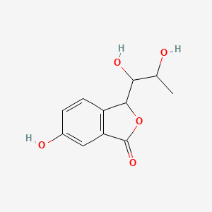 molecular formula C11H12O5 B12575082 1(3H)-Isobenzofuranone, 3-(1,2-dihydroxypropyl)-6-hydroxy- CAS No. 192707-41-8
