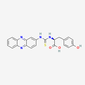 molecular formula C22H18N4O3S B1257509 2-Phenazinylthioureidotyrosine CAS No. 57355-21-2