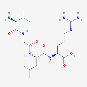 molecular formula C19H37N7O5 B12575160 L-Valylglycyl-L-leucyl-N~5~-(diaminomethylidene)-L-ornithine CAS No. 581095-84-3