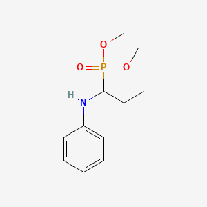 molecular formula C12H20NO3P B12575268 Dimethyl (1-anilino-2-methylpropyl)phosphonate CAS No. 476014-40-1
