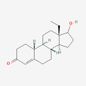 molecular formula C19H28O2 B1257529 (+/-)-13-Ethyl-17-hydroxygon-4-en-3-one 